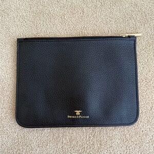 Sword & Plough black leather handbag